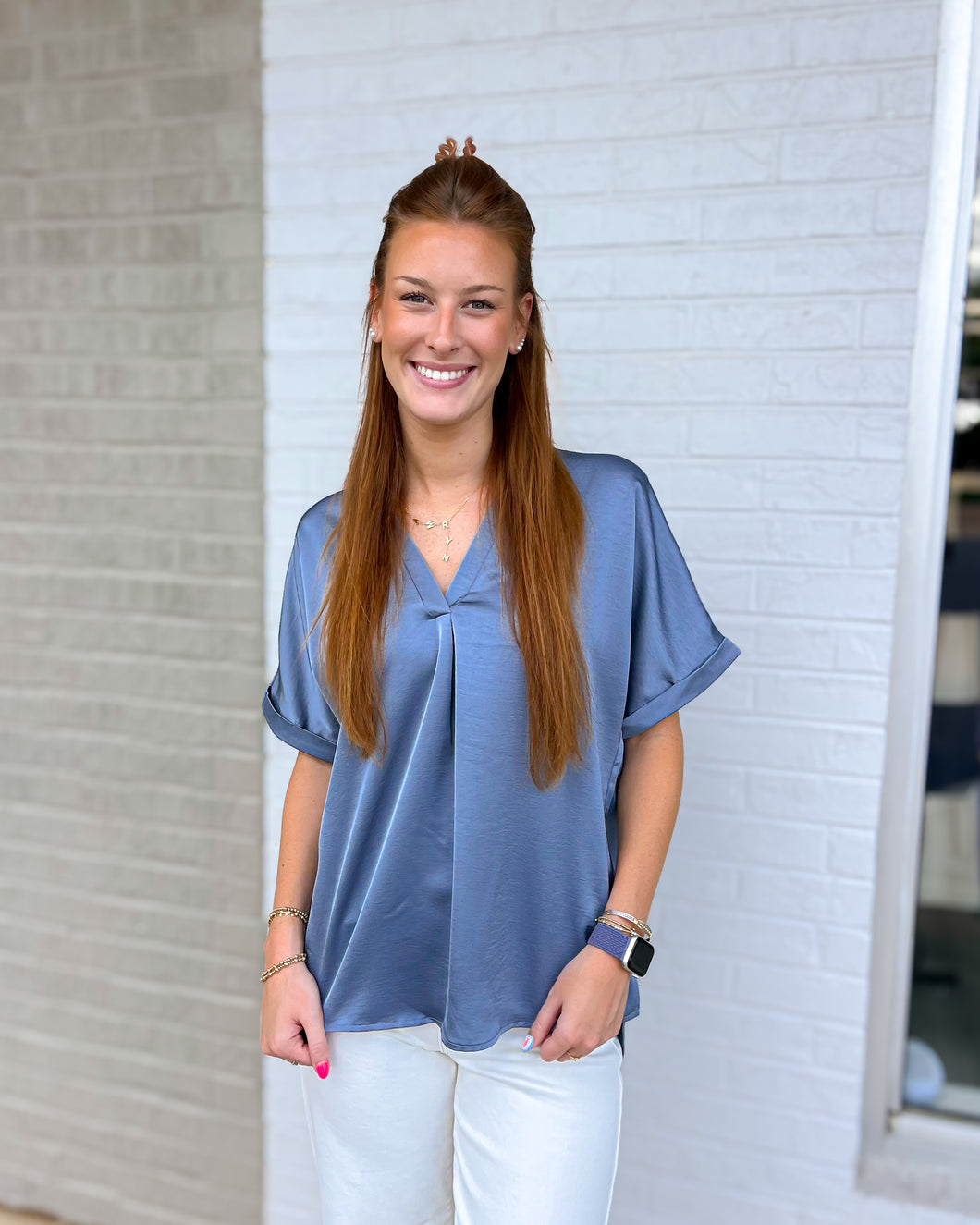 My Way Blouse - Slate