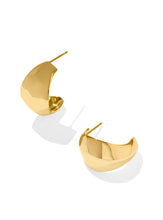 Load image into Gallery viewer, KRISTA METAL HOOP EARRINGS GOLD
