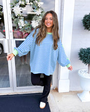 Load image into Gallery viewer, Delicate Lady Oversized Fit Top - Blue/Mint
