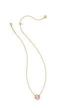 Load image into Gallery viewer, BASEBALL SHORT PENDANT NECKLACE GOLD IVORY MOTHER OF PEARL
