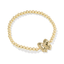 Load image into Gallery viewer, HALEY BOW STRETCH BRACELET GOLD BLUSH IVORY MOTHER OF PEARL
