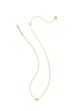 Load image into Gallery viewer, MINI ELISA SATELLITE SHORT PENDANT NECKLACE GOLD IRIDESCENT DRUSY
