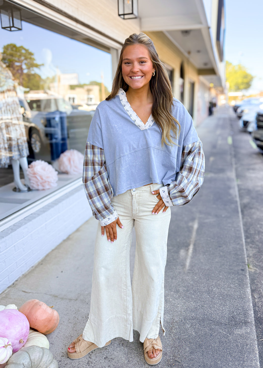 Callie Corduroy Pants - Oatmeal