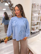 Load image into Gallery viewer, Denim Flower Top
