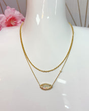 Load image into Gallery viewer, OPHELIA MULTI STRAND NECKLACE GOLD IRIDESCENT ABALONE
