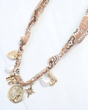 Load image into Gallery viewer, Amy Scarf Charm Necklace Khaki
