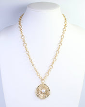 Load image into Gallery viewer, Abriella Textured Pearl Pendant Necklace
