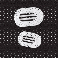 Load image into Gallery viewer, Flat Round | White Polka Dot Party | Large Hair Clip
