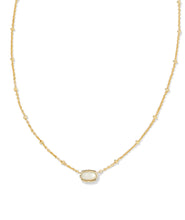 Load image into Gallery viewer, MINI ELISA SATELLITE SHORT PENDANT NECKLACE GOLD IVORY MOTHER OF PEARL
