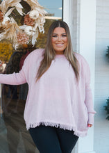 Load image into Gallery viewer, Notice Me Oversized Sweater Curvy Top - Rose

