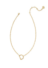 Load image into Gallery viewer, Pearl Letter D Short Pendant Necklace
