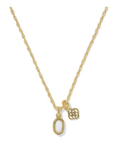 Load image into Gallery viewer, MINI ELISA DIRA NECKLACE GOLD BRIGHT WHITE LAB GROWN OPAL
