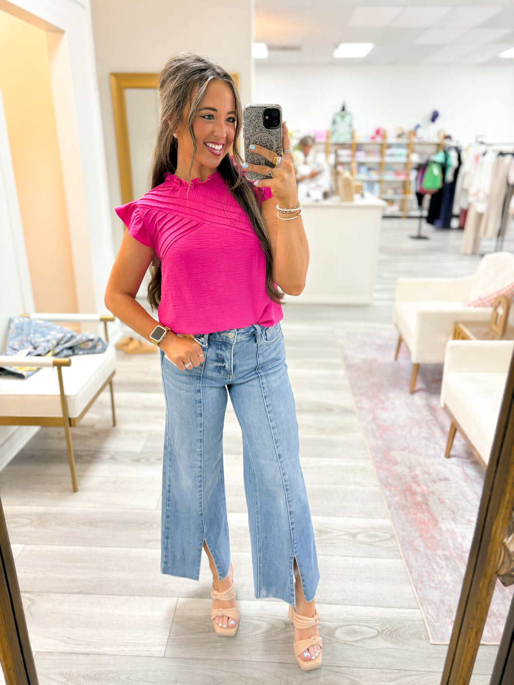 Lovely Blouse - Fuchsia Pink