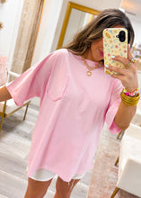 Load image into Gallery viewer, Fake Pocket Tee - Cotton Pink
