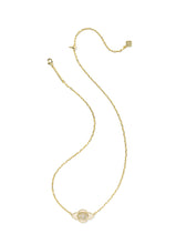 Load image into Gallery viewer, ABBIE MEDALLION SHORT PENDANT NECKLACE GOLD NEUTRAL MIX
