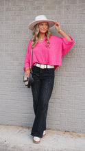 Load image into Gallery viewer, Patch Pullover Top - Fuchsia
