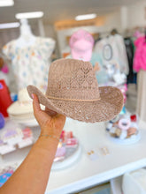 Load image into Gallery viewer, Horseshoe Lace Knit Cowboy Hat
