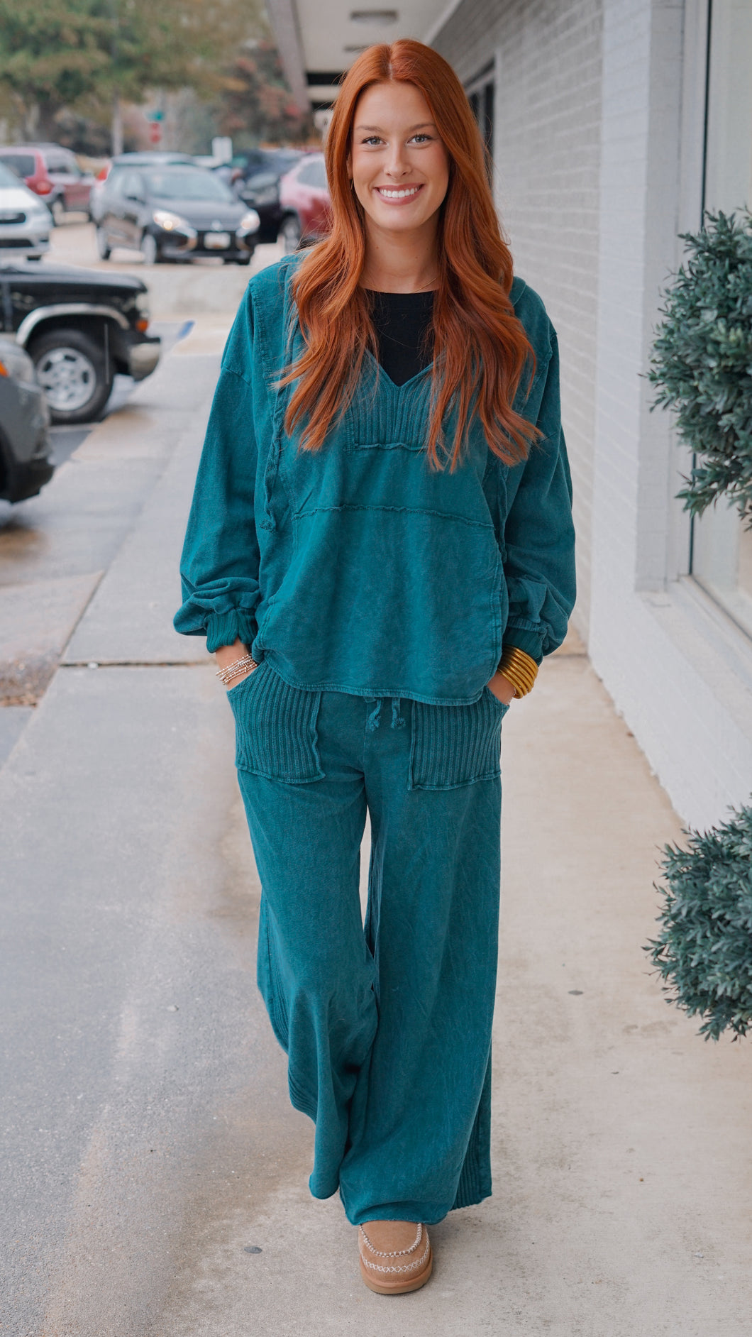 Knit Pants - Midnight Green