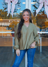 Load image into Gallery viewer, Business Woman Blouse - Olive
