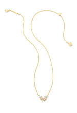 Load image into Gallery viewer, BLAIR BUTTERFLY SMALL SHORT PENDANT NECKLACE GOLD WHITE CZ
