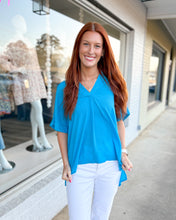 Load image into Gallery viewer, Drop Shoulder Blouse - Blue
