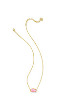 Load image into Gallery viewer, ELISA SHORT PENDANT NECKLACE GOLD CARNATION KYOCERA OPAL
