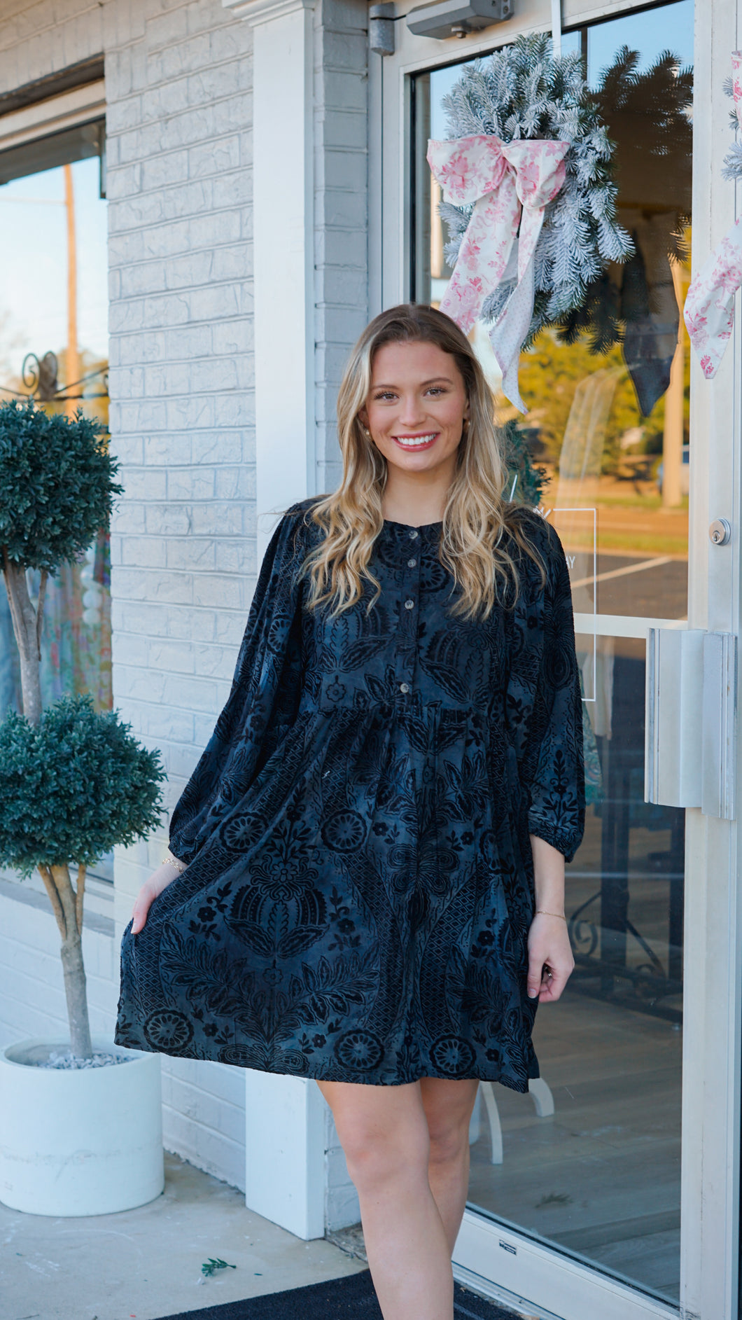 Velvet Touch Dress - Black