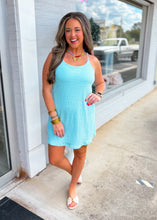Load image into Gallery viewer, Textured Checkered Active Dress - Blue

