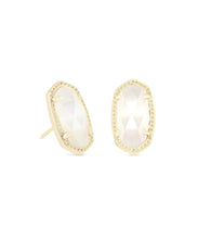 Load image into Gallery viewer, ELLIE STUD EARRINGS GOLD IVORY MOTHER OF PEARL
