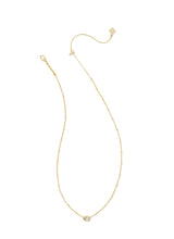 Load image into Gallery viewer, MINI ELISA SATELLITE SHORT PENDANT NECKLACE GOLD DICHROIC GLASS
