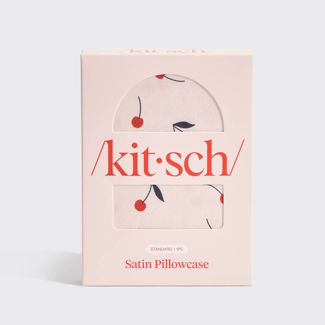 Satin Pillowcase Standard - Cherry Print