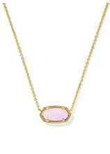 Load image into Gallery viewer, ELISA PENDANT NECKLACE GOLD BLUSH PINK KYOCERA OPAL
