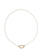 Load image into Gallery viewer, EMERY BEADED STRAND NECKLACE GOLD IVORY MOTHER OF PEARL
