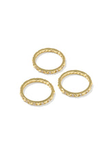 Load image into Gallery viewer, FATE RING SET OF 3 GOLD WHITE CZ SIZE 6
