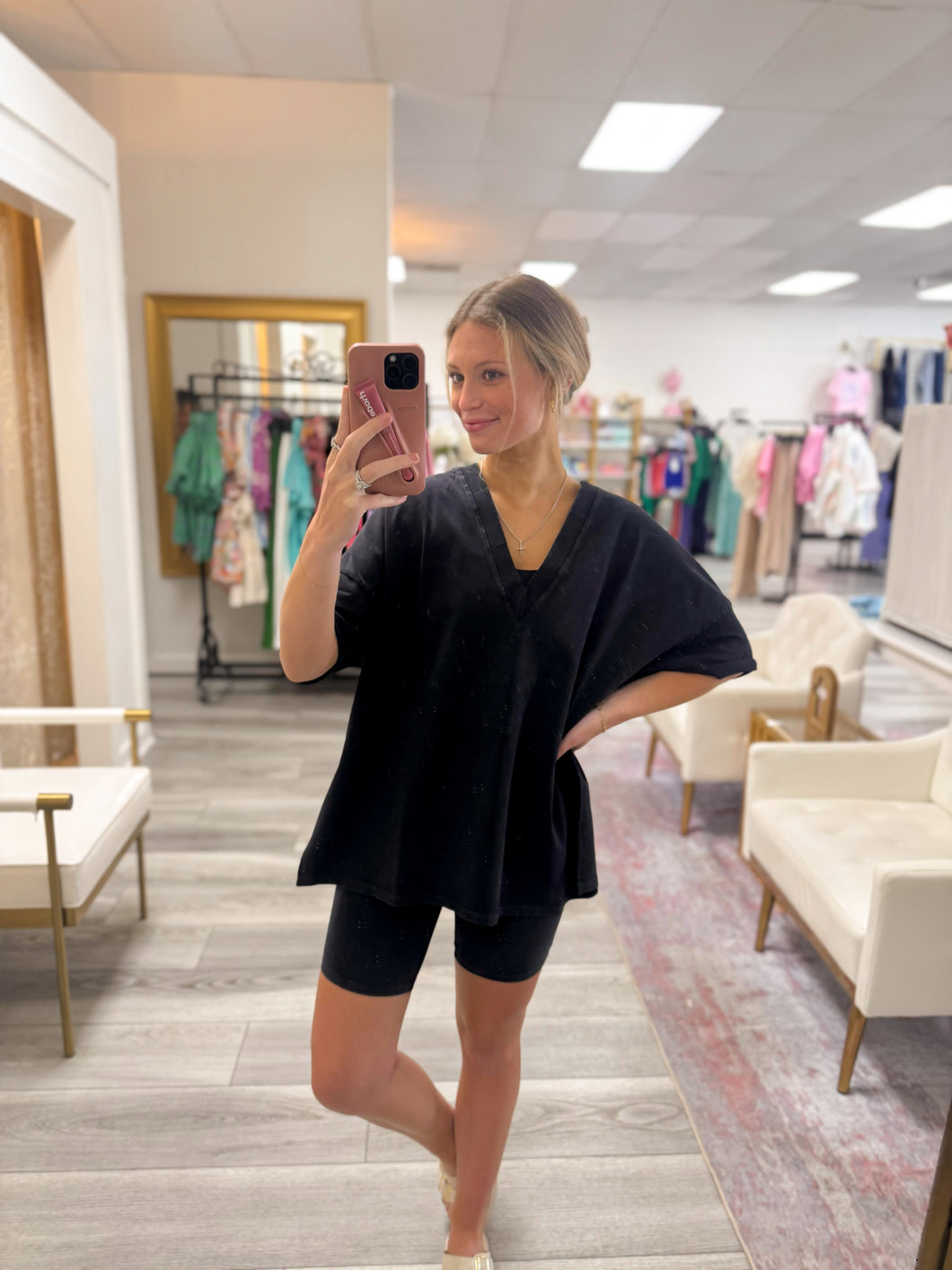 High Road Oversized Top - Charcoal