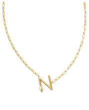 Load image into Gallery viewer, Pearl Letter N Short Pendant Necklace
