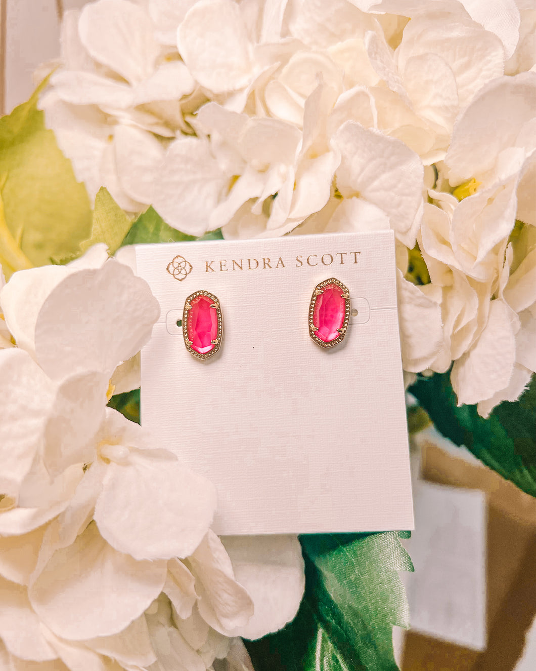 Ellie Stud Earrings In Gold Azalea Illusion