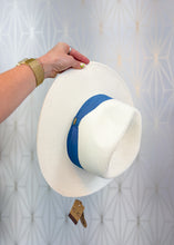 Load image into Gallery viewer, Brim Hat - White/Denim
