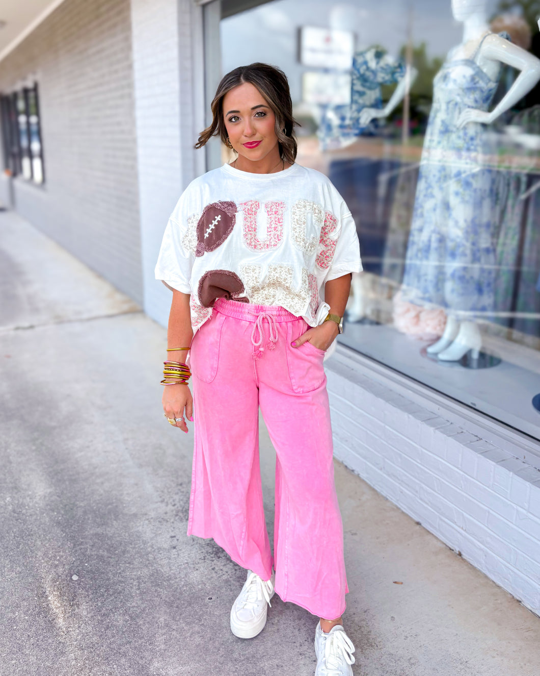Forward Wide Legged Pants - Barbie Pink