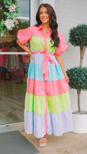 Load image into Gallery viewer, Pastel Rainbow Midi Dress
