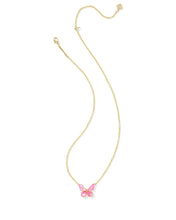 Load image into Gallery viewer, BIANCA BUTTERFLY SHORT PENDANT NECKLACE GOLD
PINK MIX
