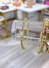 Load image into Gallery viewer, CHEER STRETCH BRACELET GOLD WHITE MOTHER OF PEARL

