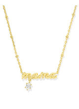 Load image into Gallery viewer, MAMA CRYSTAL SHORT PENDANT NECKLACE GOLD
