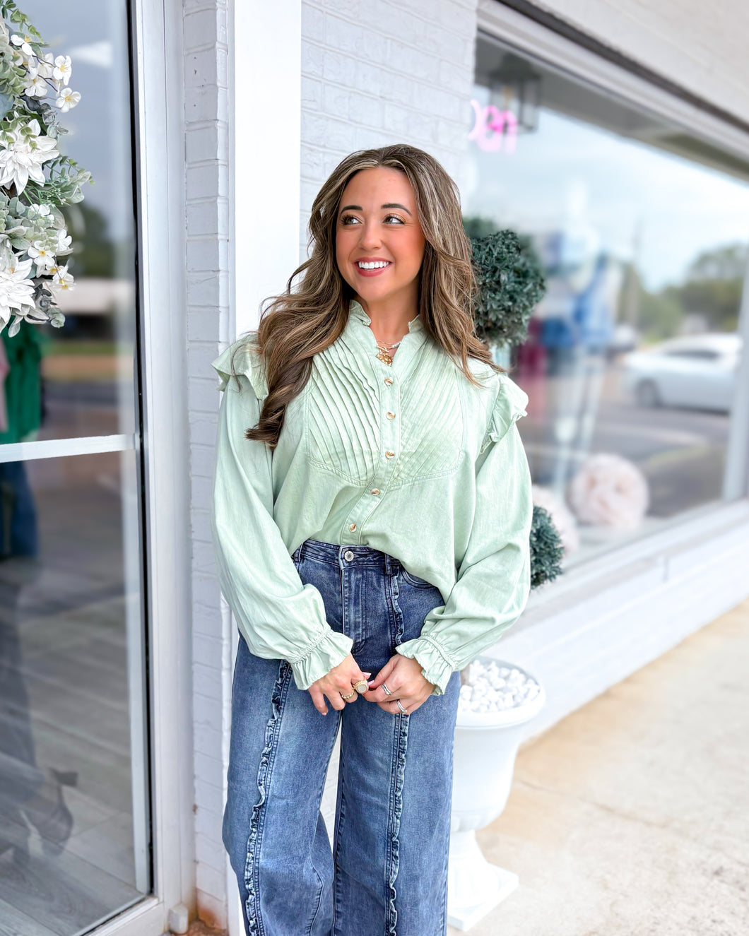 Vintage Love Button Blouse