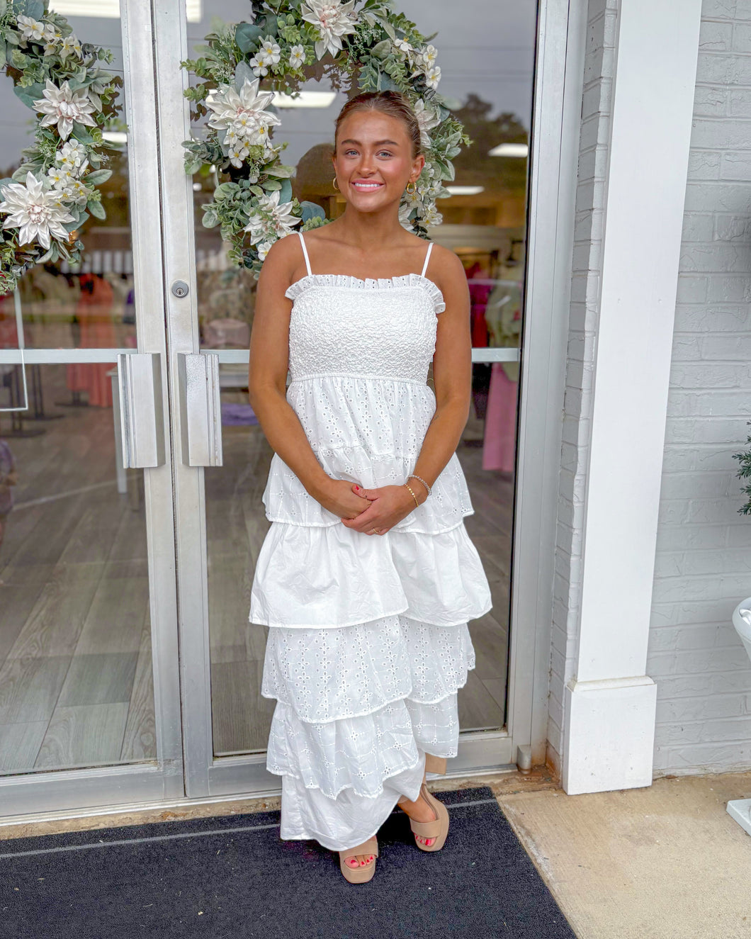 Carly Eyelet Maxi Dress