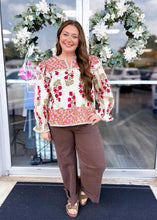 Load image into Gallery viewer, Sideways Curvy Blouse - Cream
