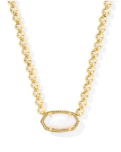 Load image into Gallery viewer, ELISA BEADED NECKLACE GOLD IVORY MOTHER OF PEARL
