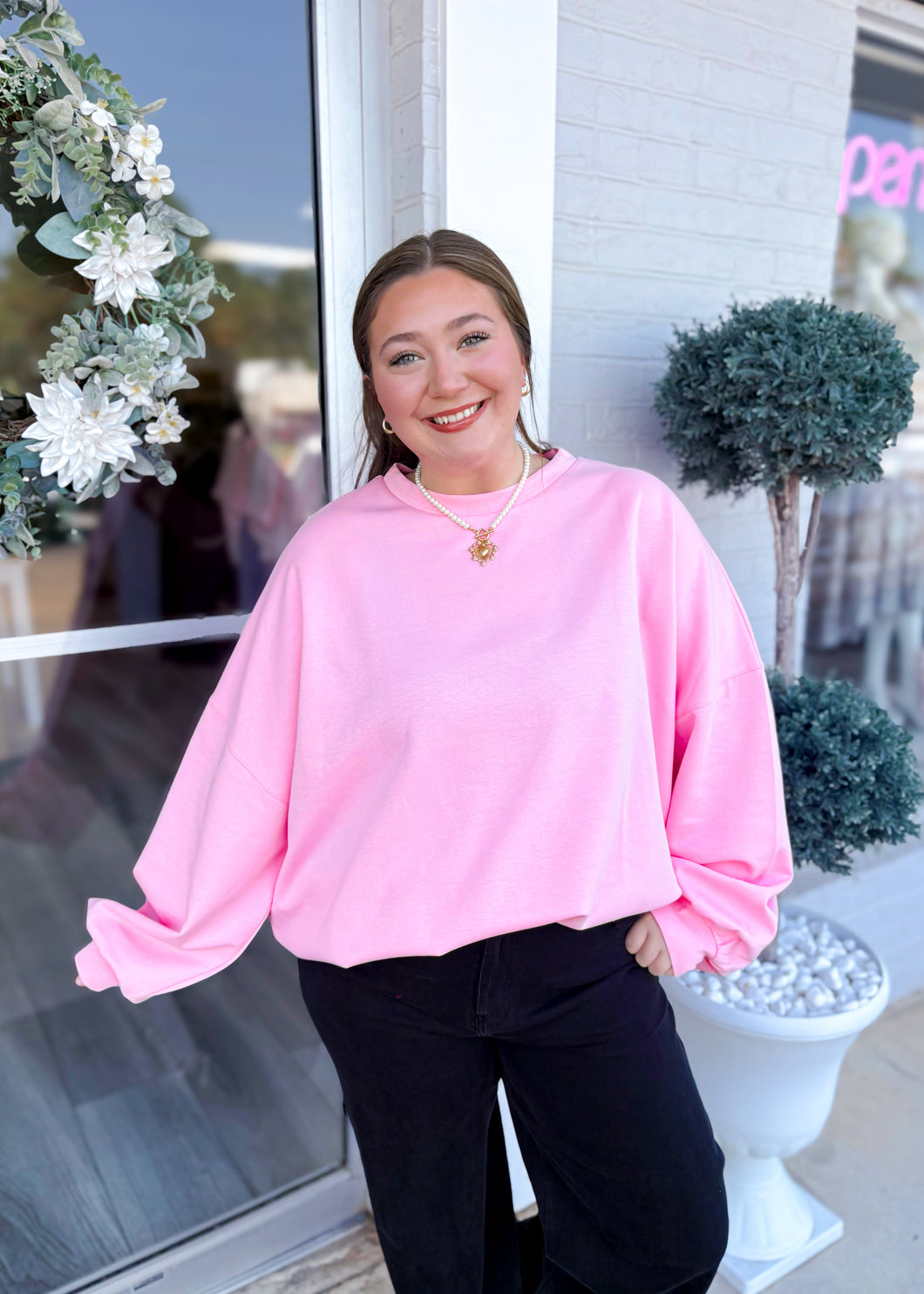Softie Scuba Sweatshirt - Pink