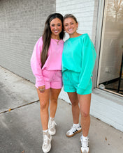 Load image into Gallery viewer, Sweatshirt &amp; Short Set - Candy Pink
