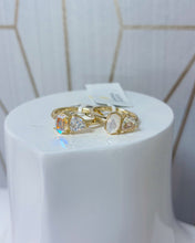 Load image into Gallery viewer, TATUM BAND RING GOLD WHITE CZ MIX (multiple sizes)
